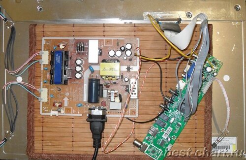 Подключение ТВ скалера LA. MV9.P V59 к инвертору и матрице монитора